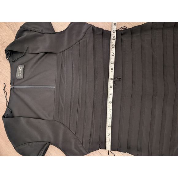 Women's Adrianna Papell Black Tiered Sheath Dress Size 8 work wear attire preppy - Picture 10 of 10